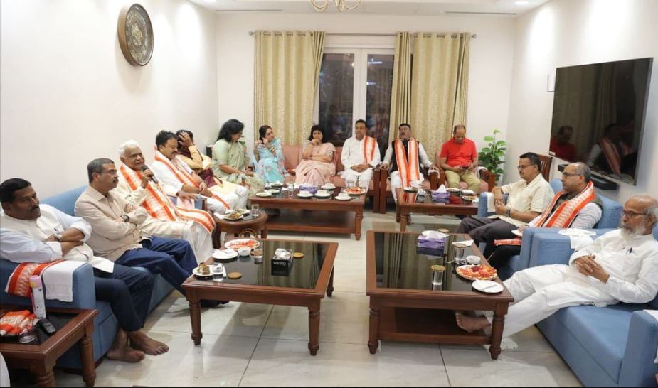 Dharmendra Pradhan Reviews Odisha Development Agenda With CM Mohan Majhi, BJP Leadership